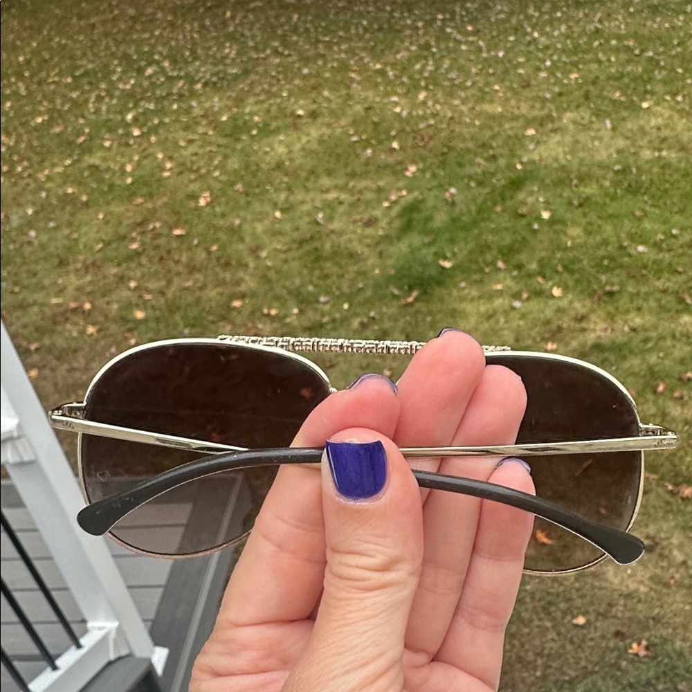 Chanel Gold Tone/ Brown Gradient 4231 Aviator Sunglasses - Picture 8 of 16